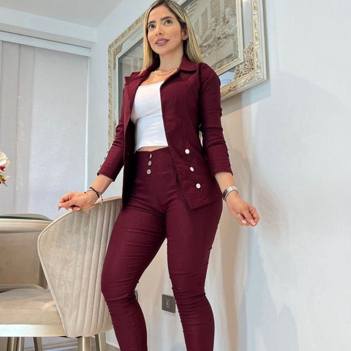 Conjunto Femenino Elegante en Bengalina Licrada